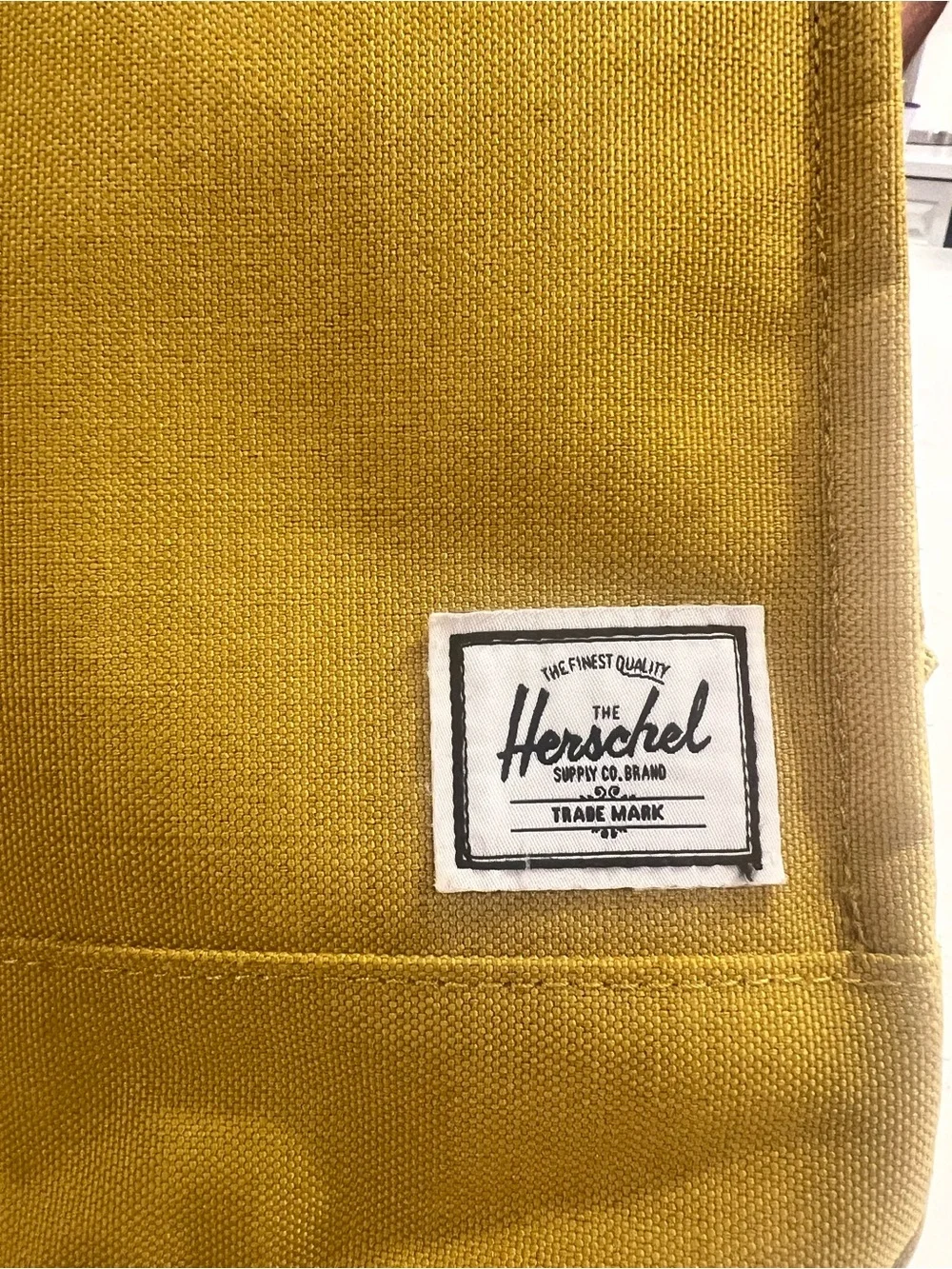 Herschel Supply Company Mustard Yellow City Backpack with Leather Trim